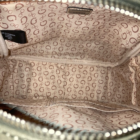 Guess Green Small Nylon Backpack:small discoloration inside by tag. Looks new. - Picture 7 of 13